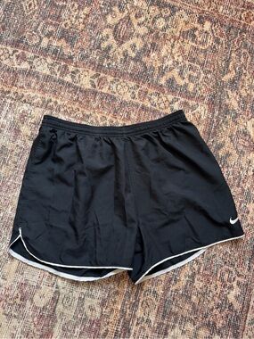 Nike Black Athletic Shorts with White Accent